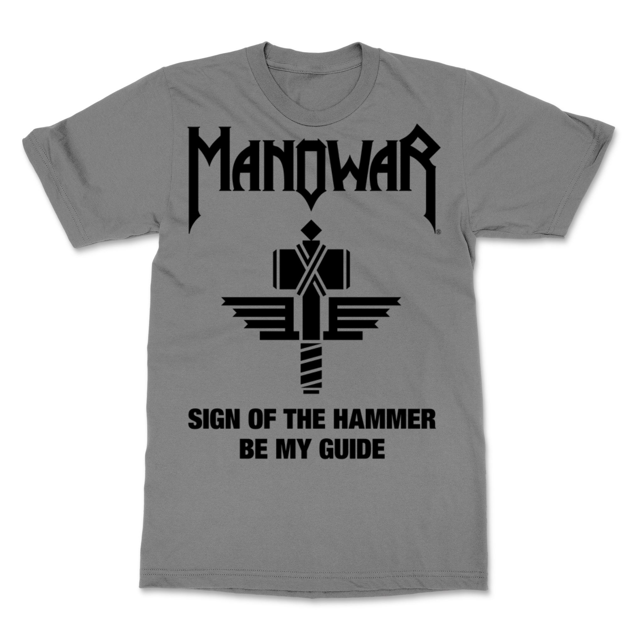 Manowar T-Shirt Sign Of The Hammer- Grey – MANOWAR MERCH US