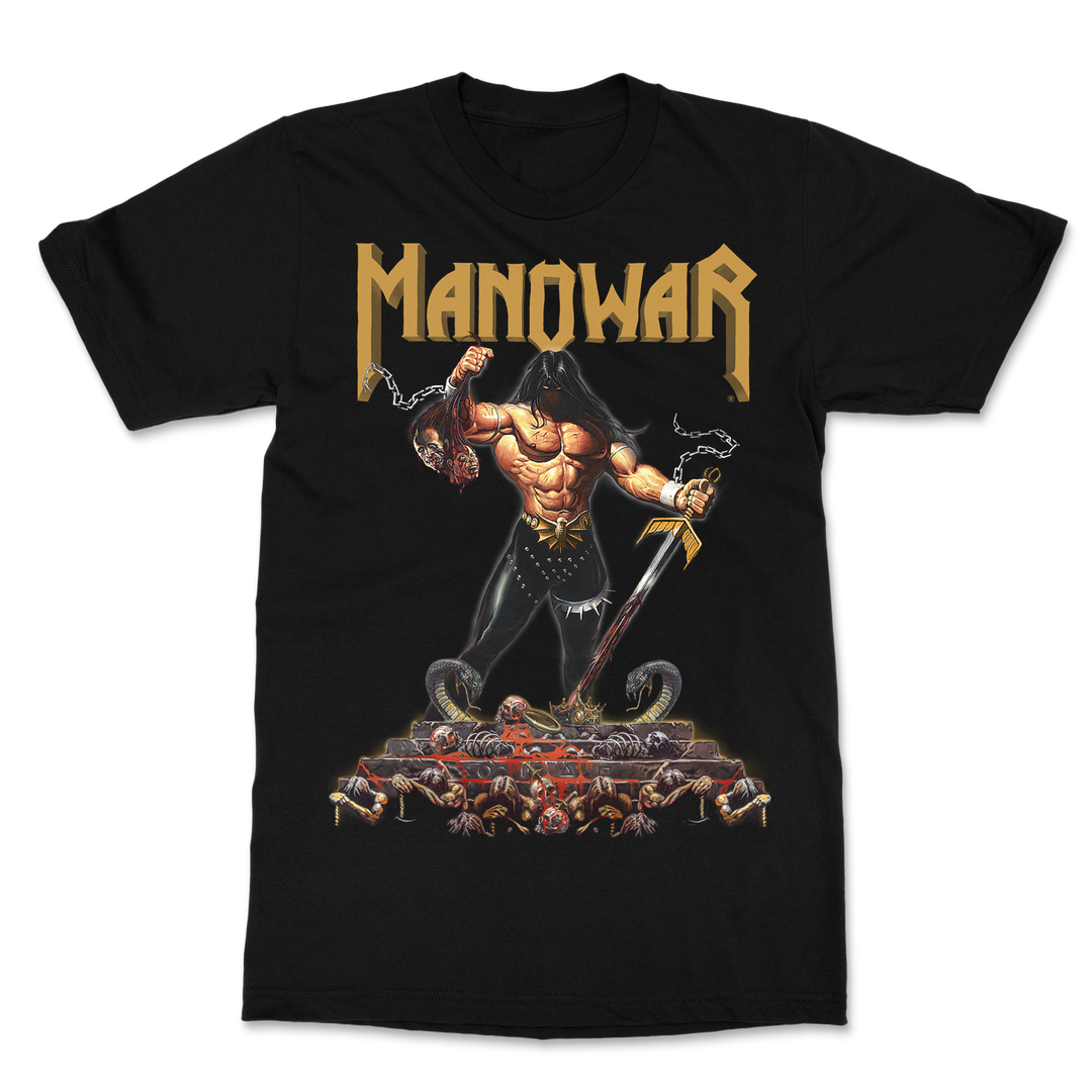 Manowar T-Shirt Dawn Of Battle Yellow Logo