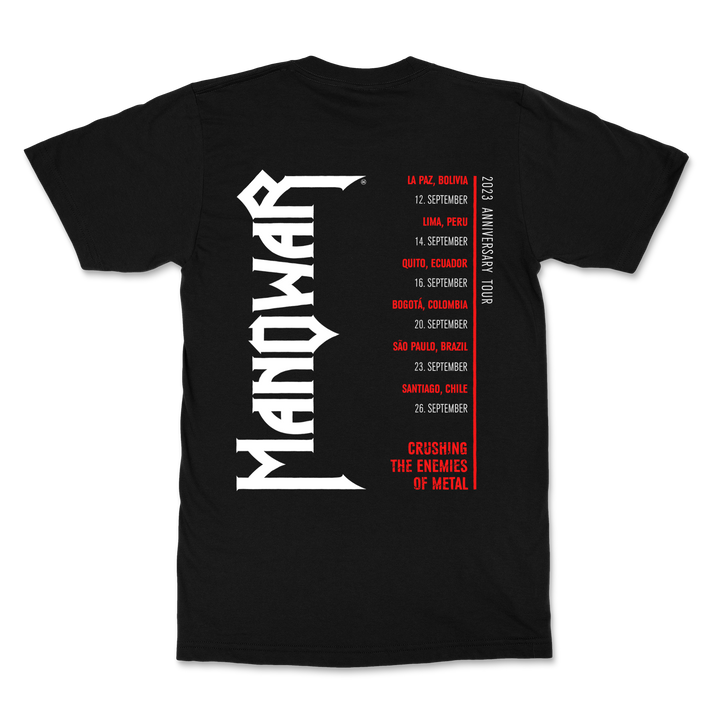 Manowar T-shirt Crushing the Enemies of Metal - Tour T-shirt South America