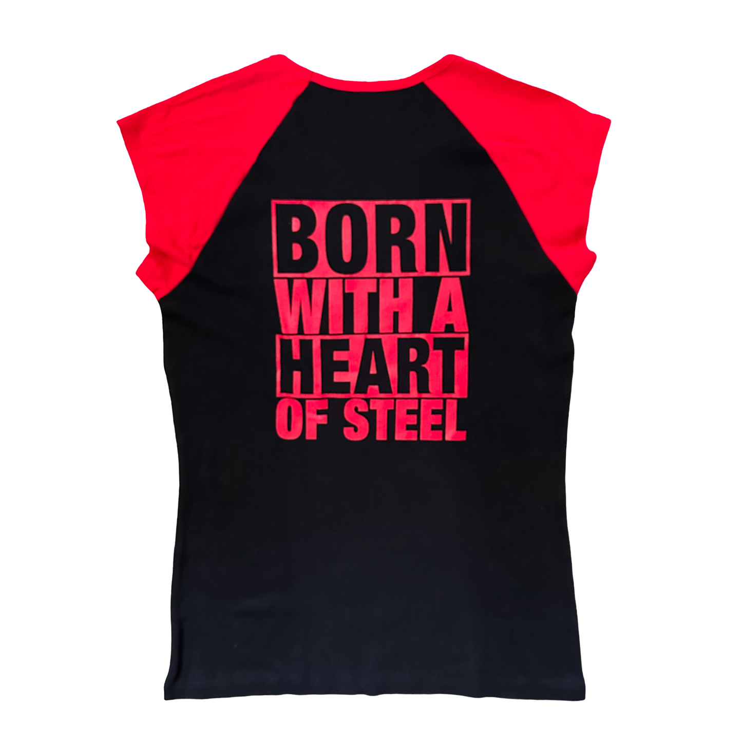 Ladies T-Shirt Born With A Heart Of Steel