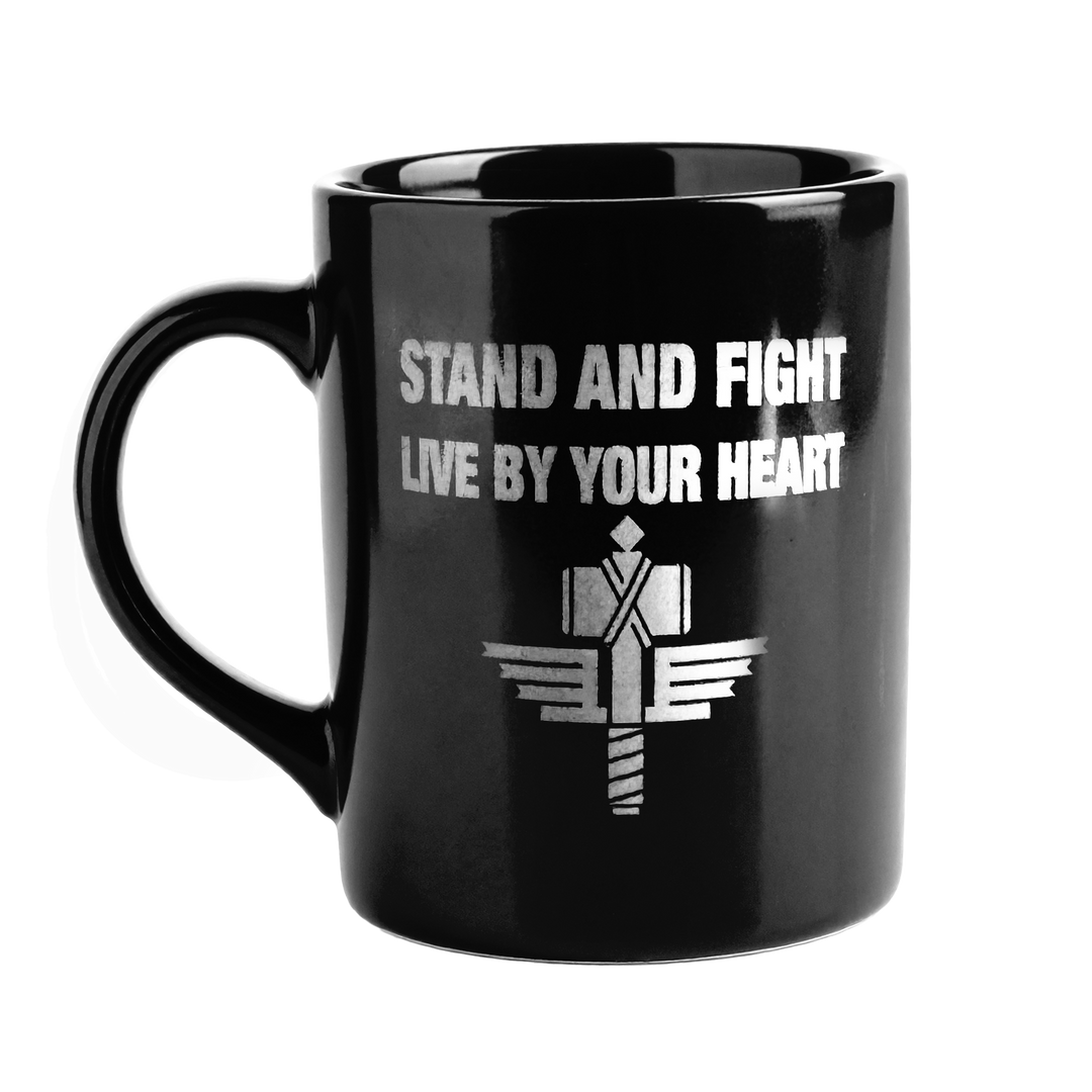 MANOWAR “Stand and Fight” Black Ceramic Mug