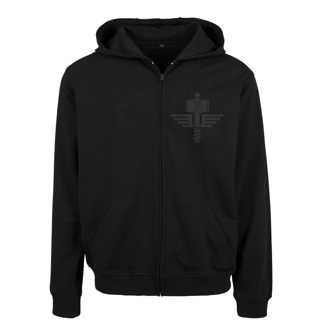 Manowar Zip Hoodie Men’s 3D outline Logo Horizontal