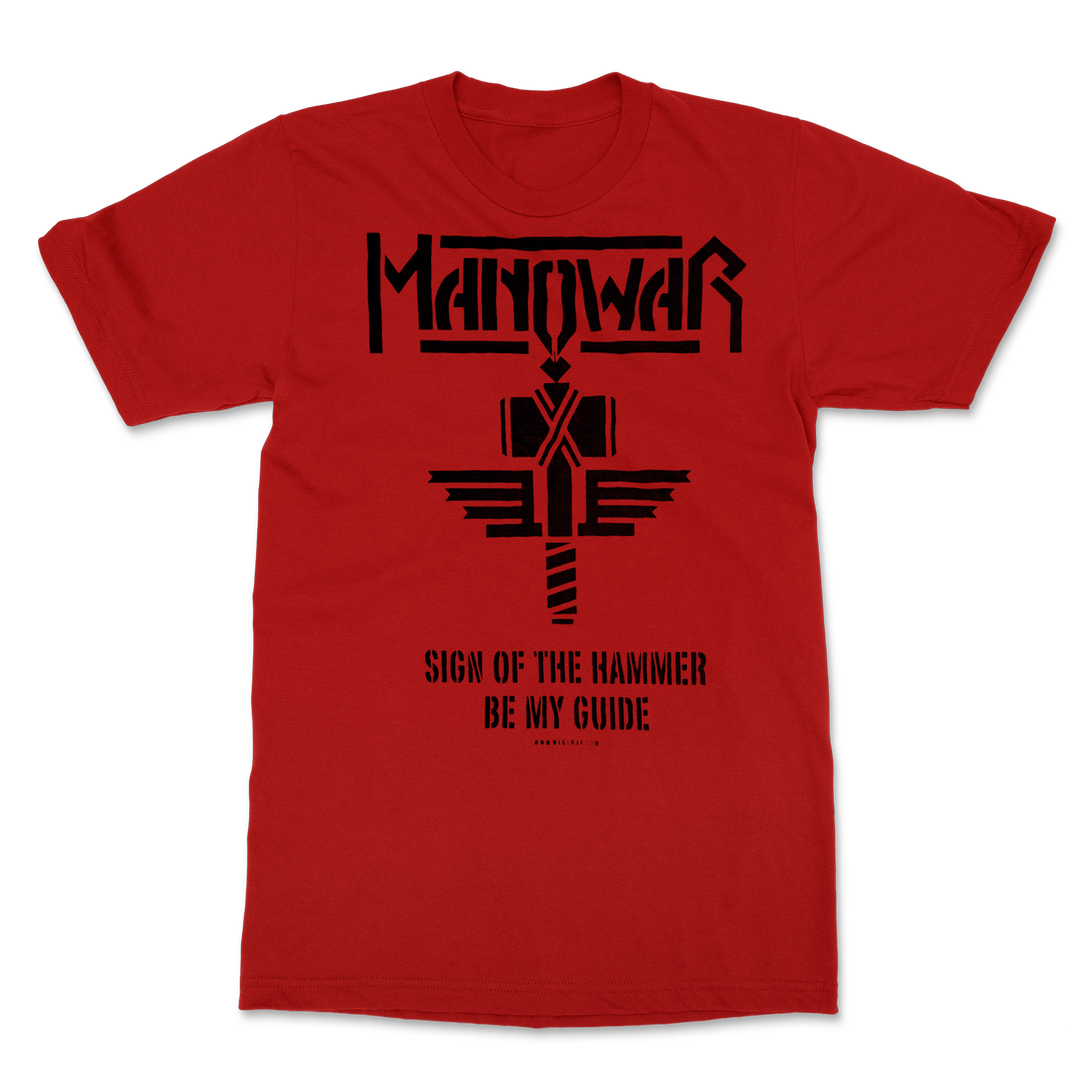 Manowar T-Shirt Sign Of The Hammer Red