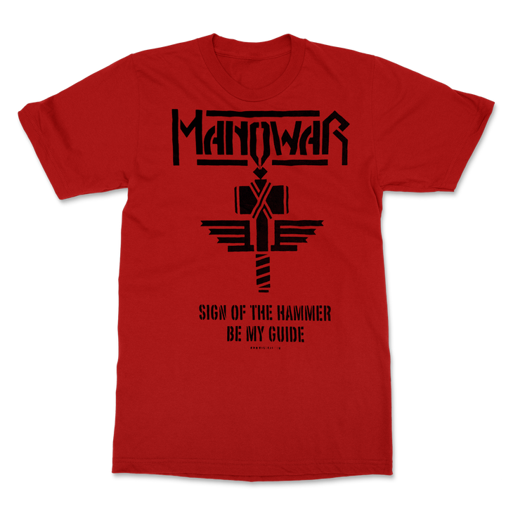 Manowar T-Shirt Sign Of The Hammer Red