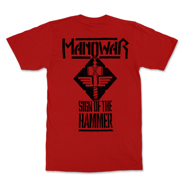 Manowar T-Shirt Sign Of The Hammer Red