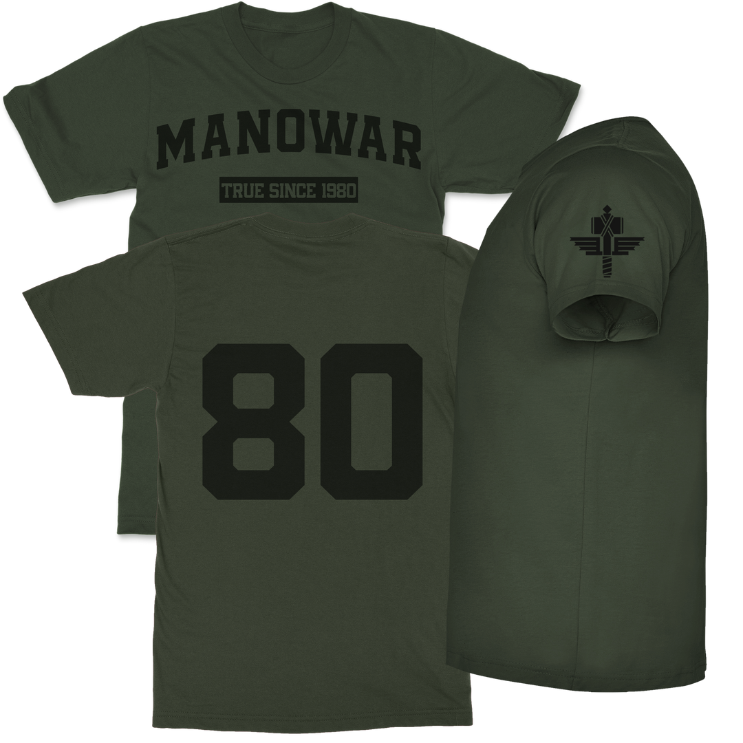 Manowar T-Shirt True Since 1980 green with logo