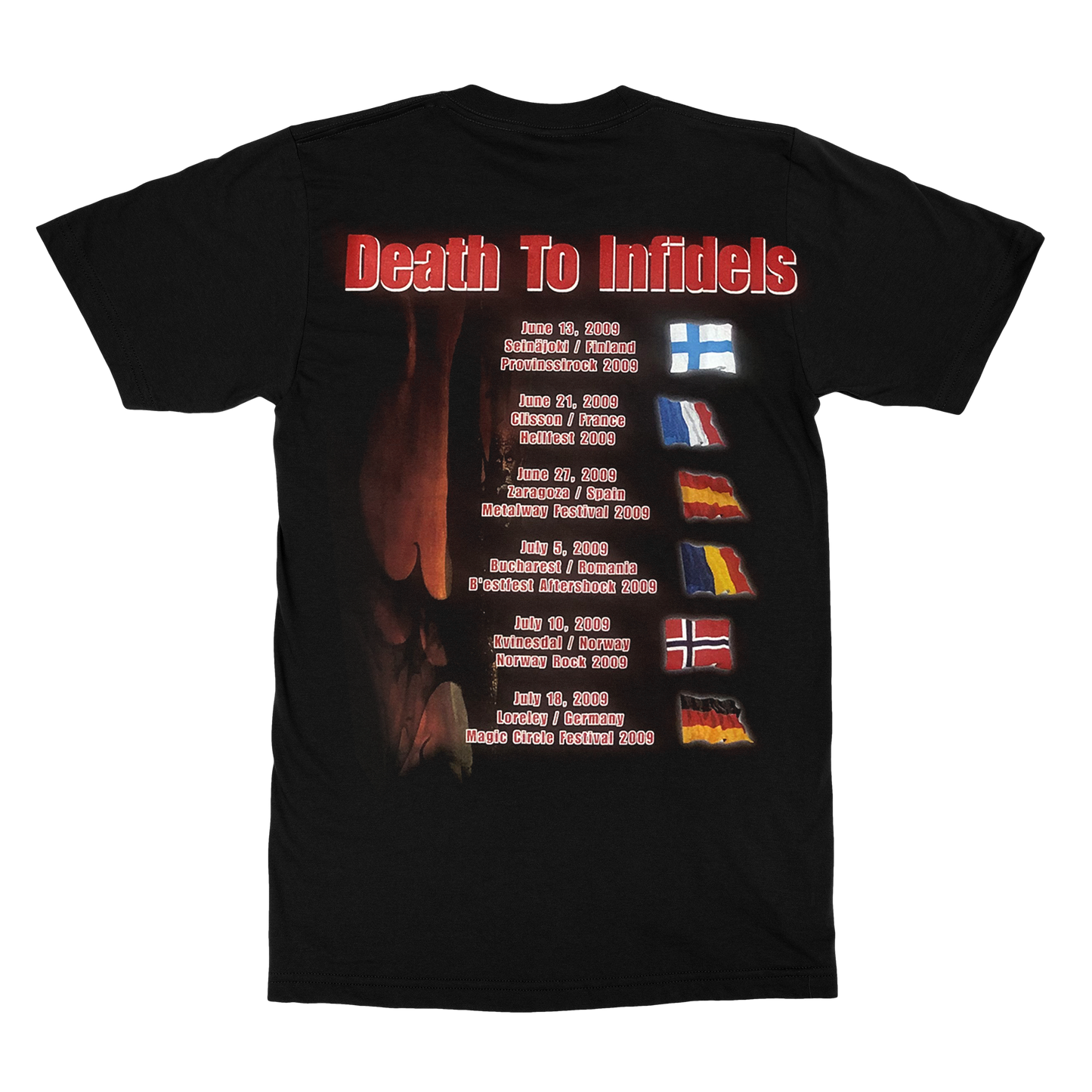 MANOWAR T-SHIRT DEATH TO INFIDELS - TOUR EUROPE 2009 (LEGACY)