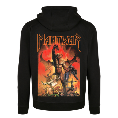 MANOWAR MEN'S ZIPPED HOODIE DEATH TO INFIDELS