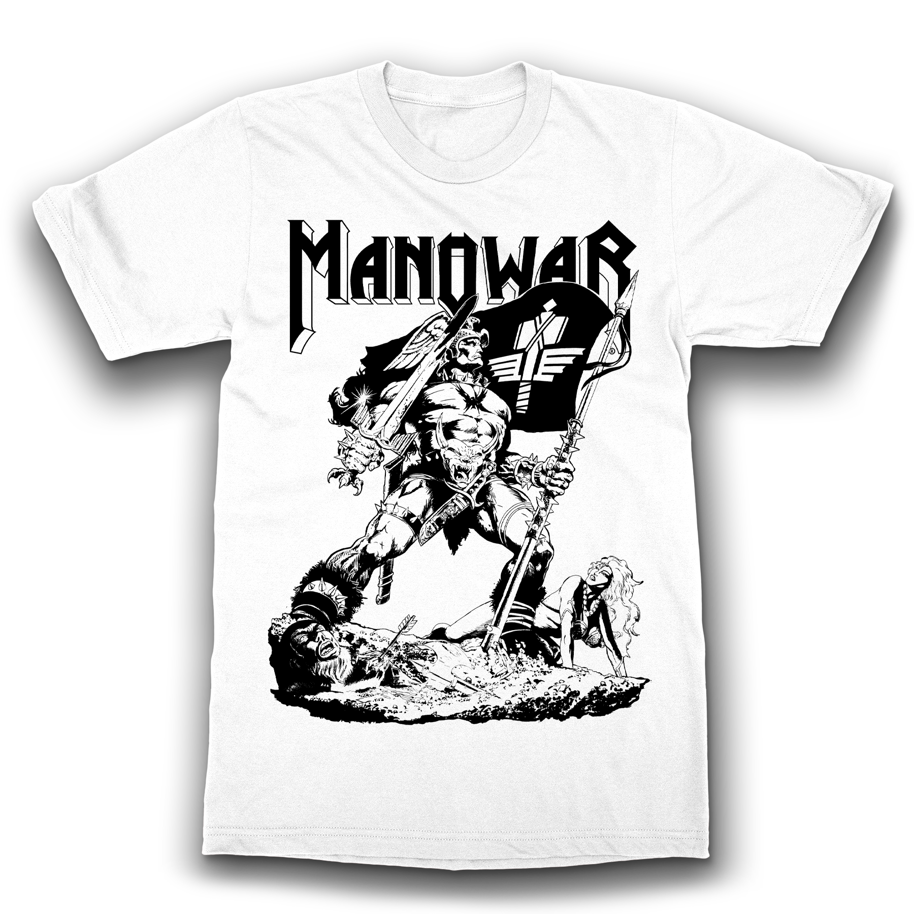 MANOWAR T-SHIRT HAIL TO ENGLAND WHITE