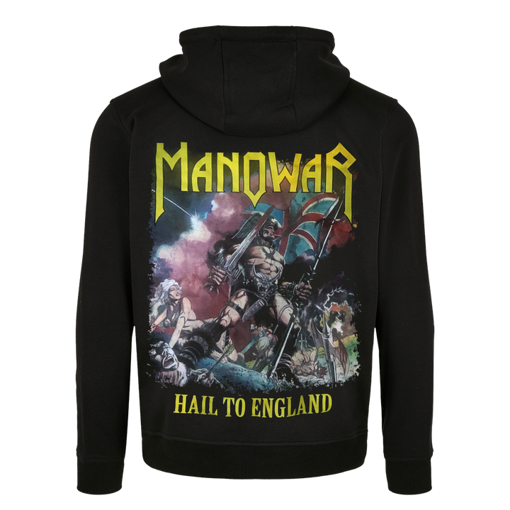 MANOWAR MEN'S ZIPPED HOODIE HAIL TO ENGLAND