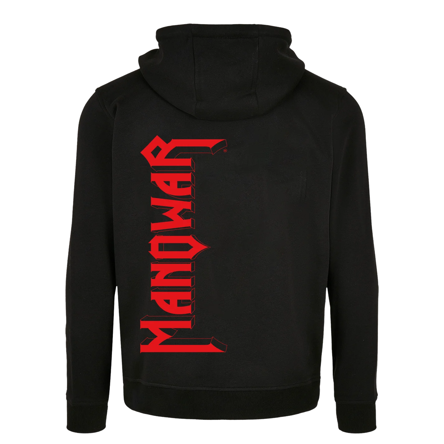 Manowar Zip Hoodie Men’s 3D outline Red Logo Vertical