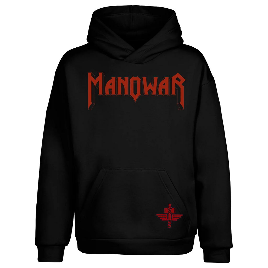 Manowar Hoodie With Red MANOWAR Logo And SOTH Patch
