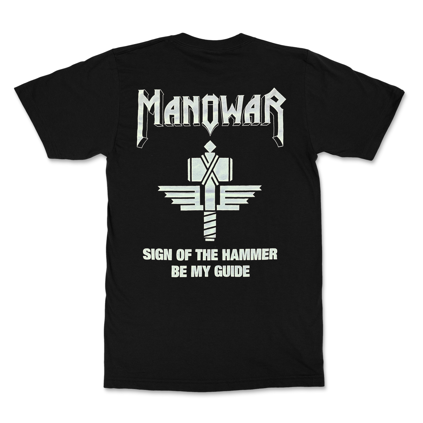 T-Shirt Sign Of The Hammer Be My Guide (white on black)