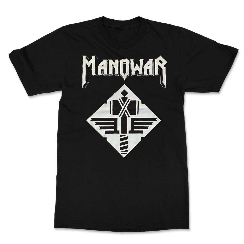 Manowar T-Shirt Sign Of The Hammer Be My Guide (white on black)