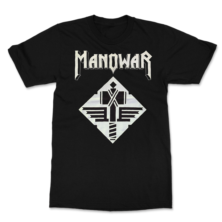 Manowar T-Shirt Sign Of The Hammer Be My Guide (white on black)