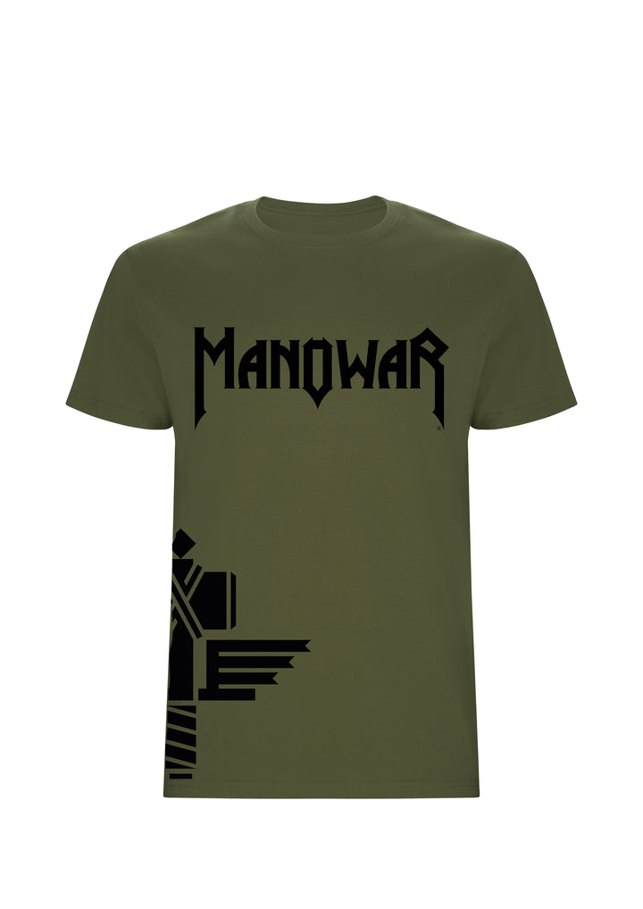 MANOWAR T-SHIRT SIGN OF THE HAMMER SIDE PRINT MILITARY GREEN 2025