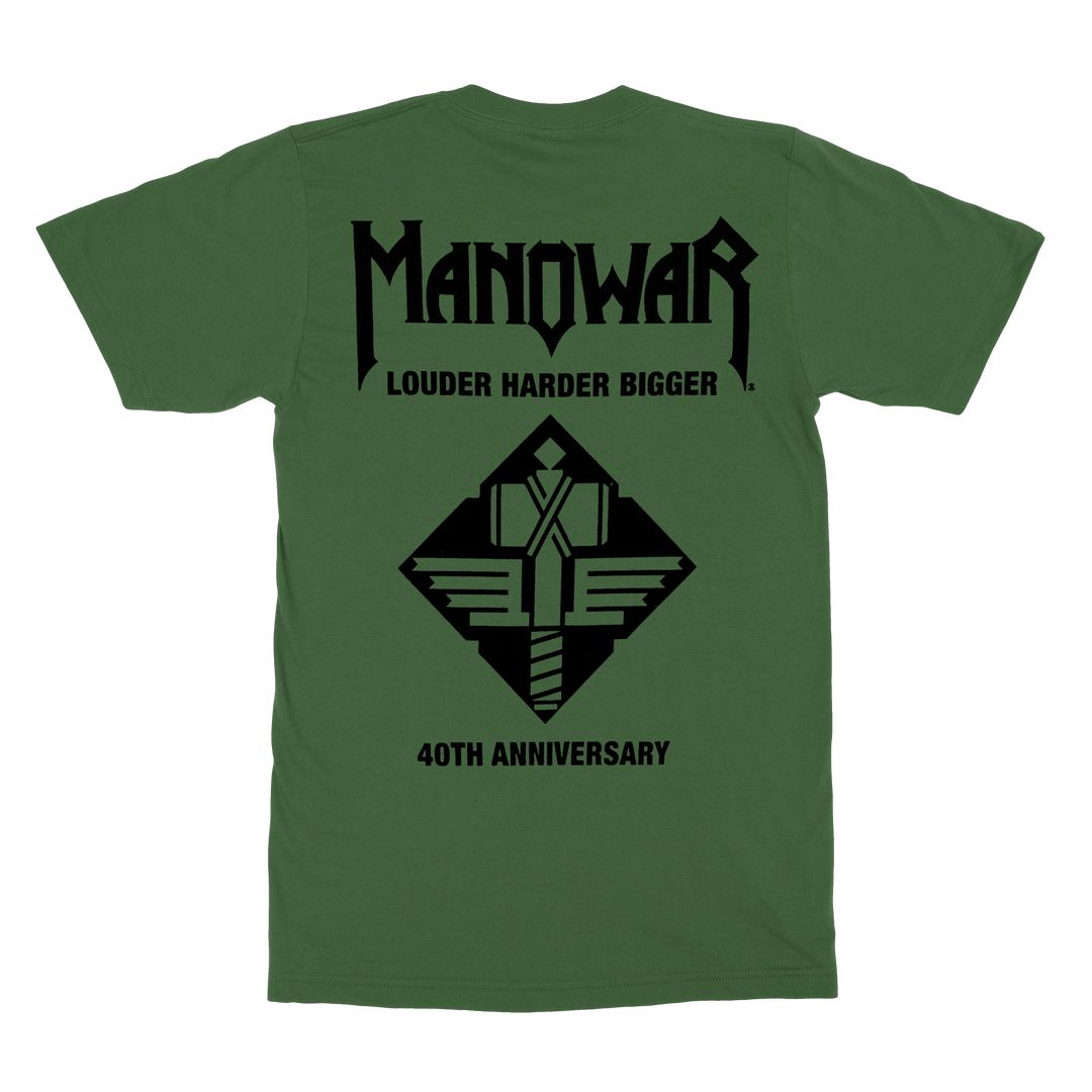 Manowar T-Shirt Sign Of The Hammer green Ltd. Edit. 40th Anniversary